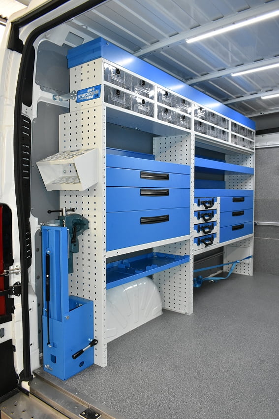 02 Boxer con cassetti metallici e trasparenti fermavaligie e portamorsa Syncro Trentino